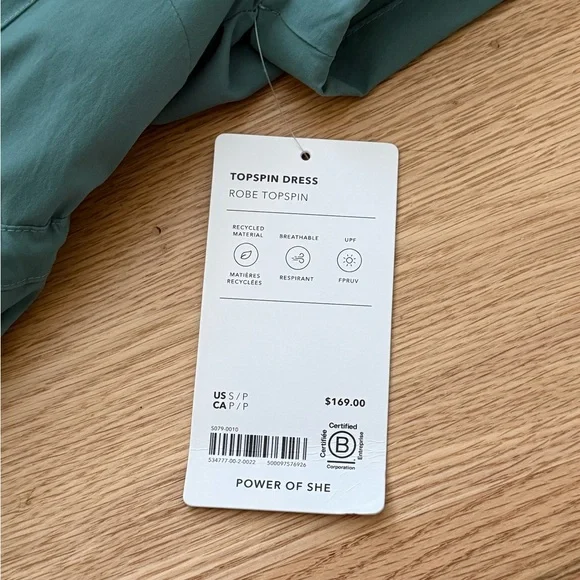 NEW $169 Athleta Topspin Dress Blue Teal Size Small - Picture 3 of 11